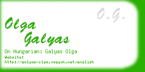 olga galyas business card